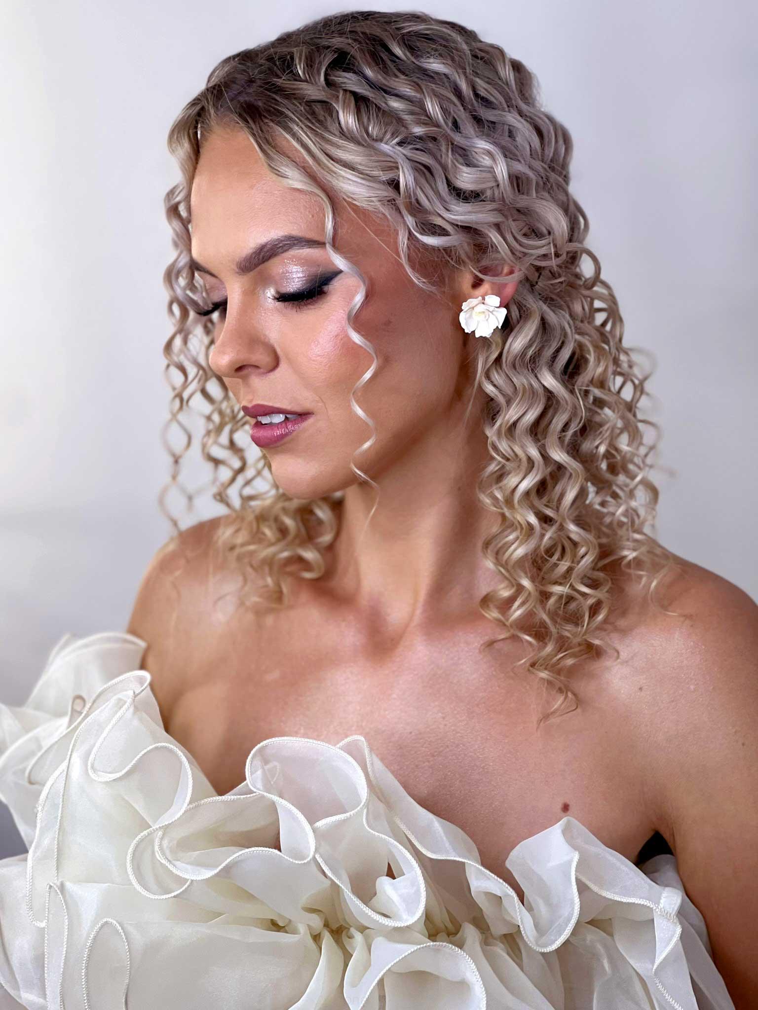 Náušnice Růžové květy - puzety