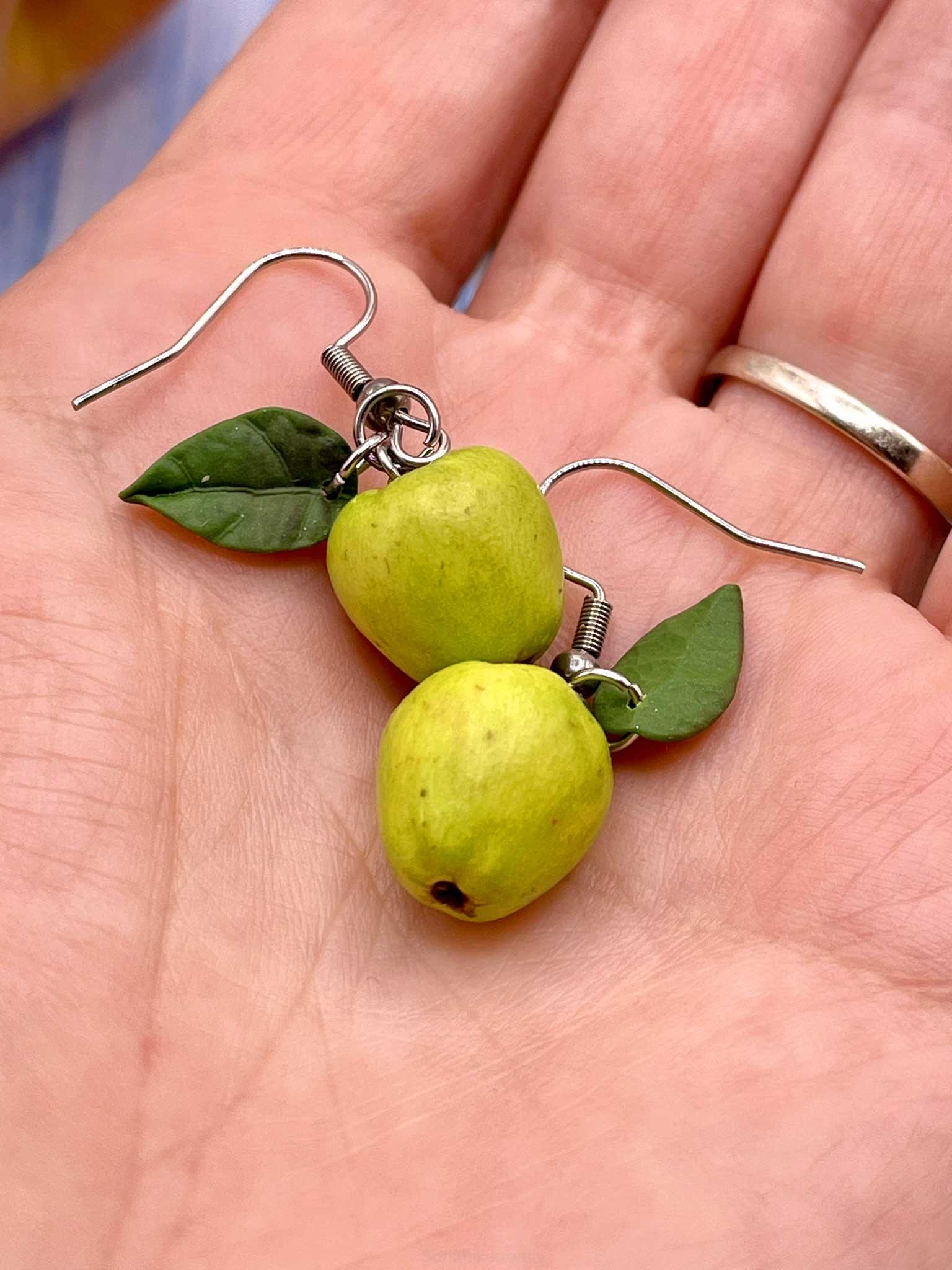 Náušnice Jablka zelená