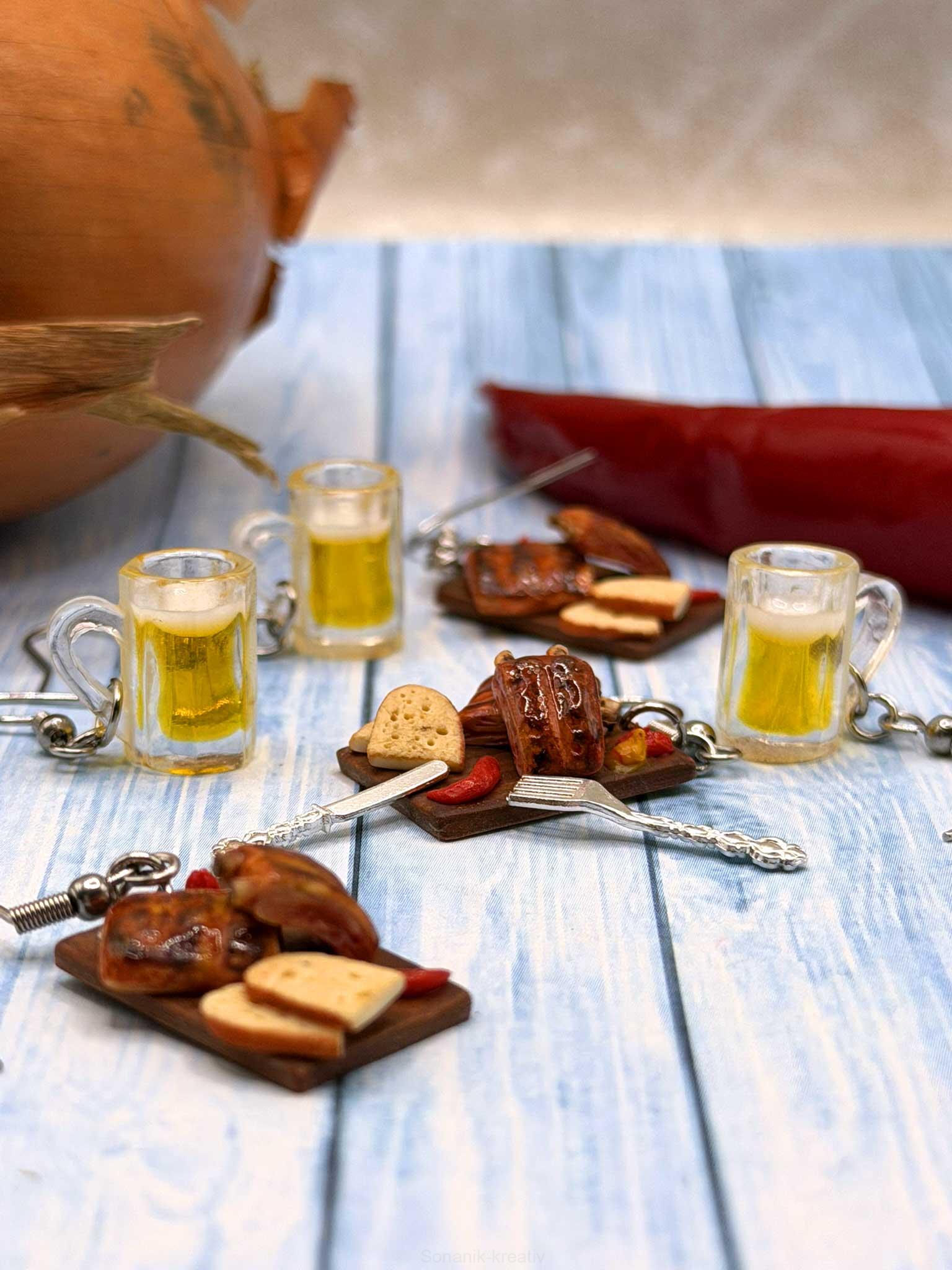 Náušnice grilovaná žebírka visací