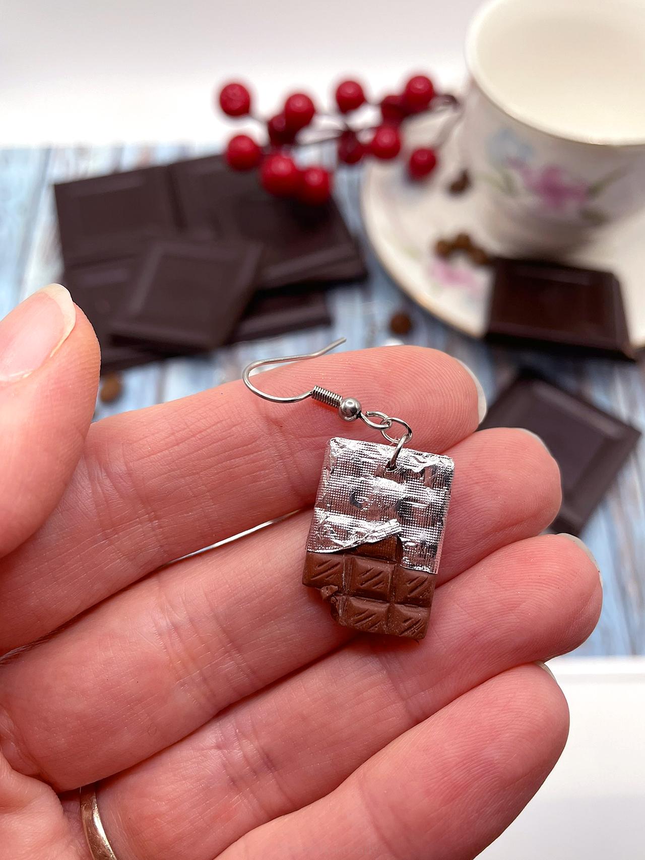 Náušnice Čokoláda