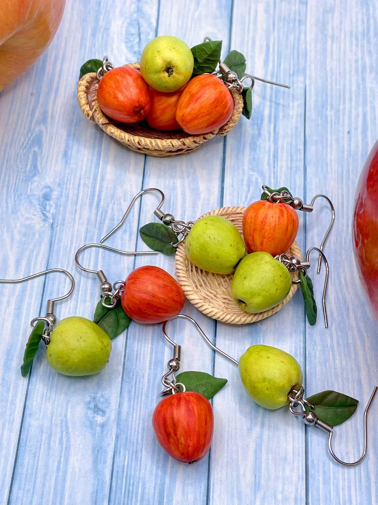 Náušnice Jablka červená