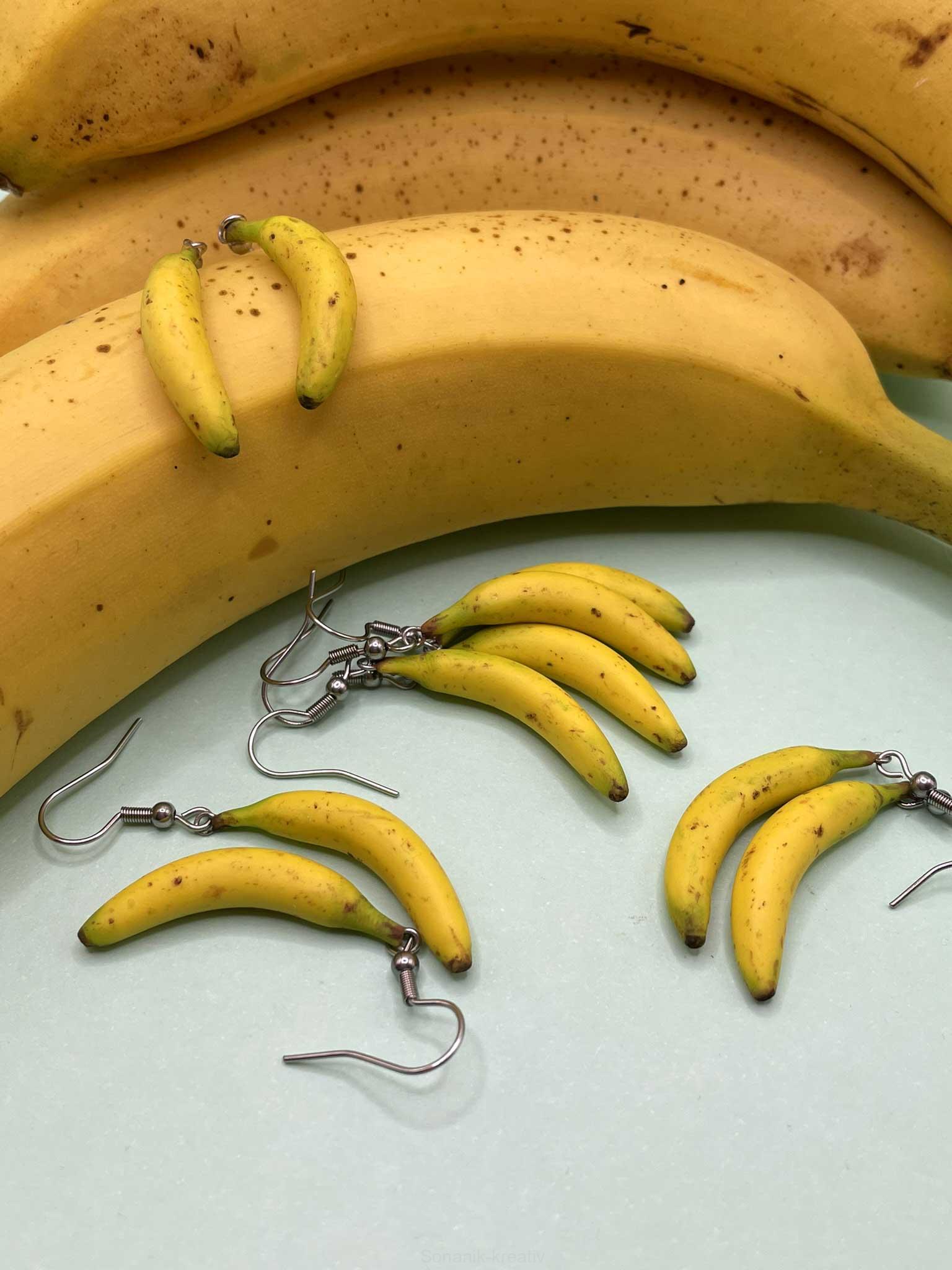 Náušnice Banány visací