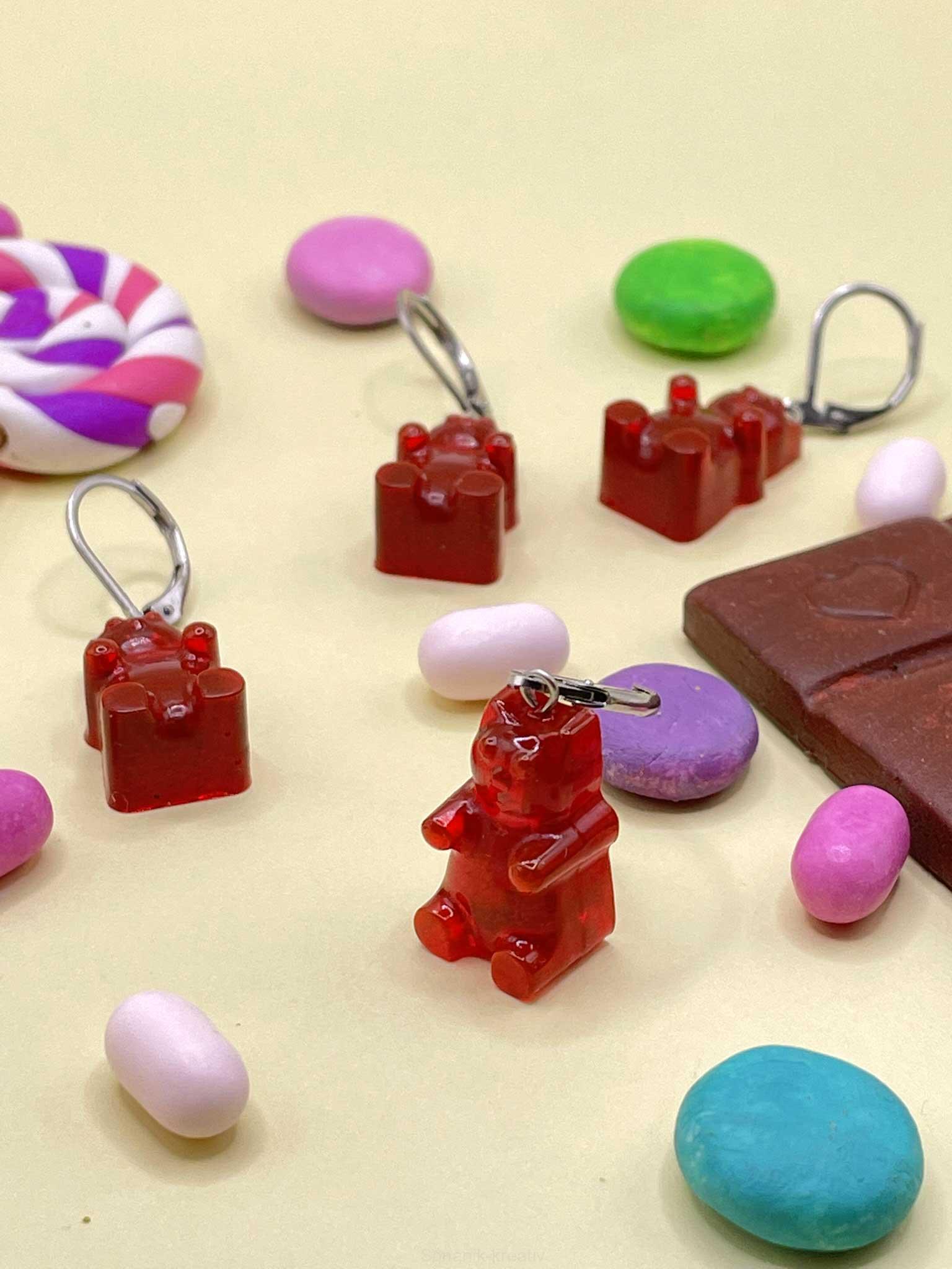 Náušnice medvídci visací