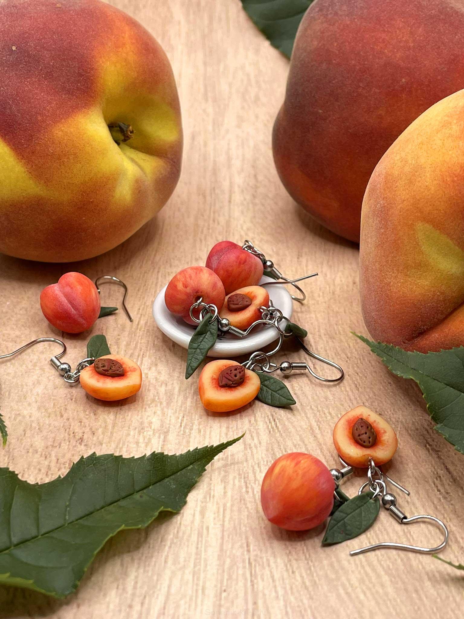 Náušnice Broskve visací