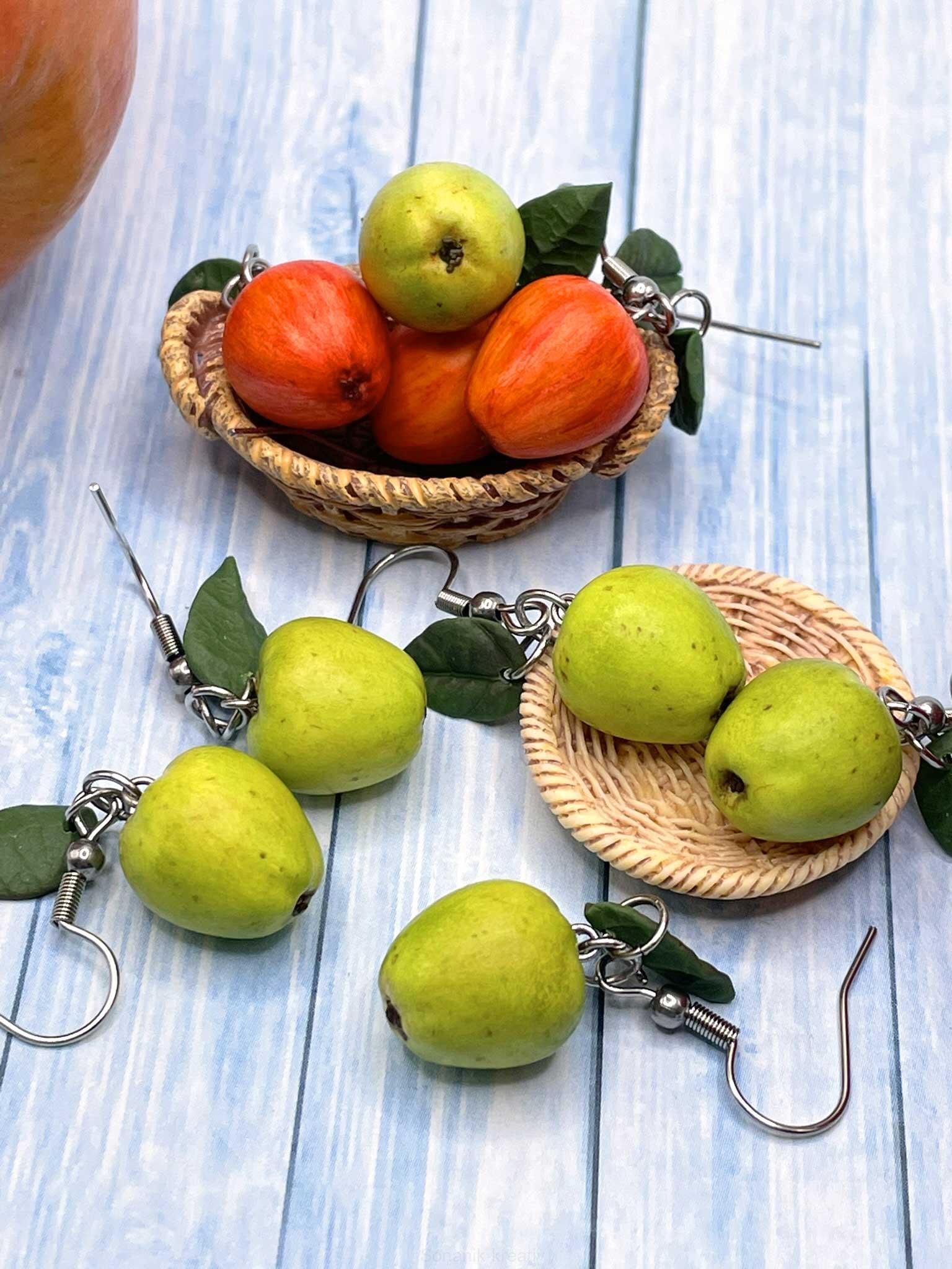 Náušnice Jablka zelená