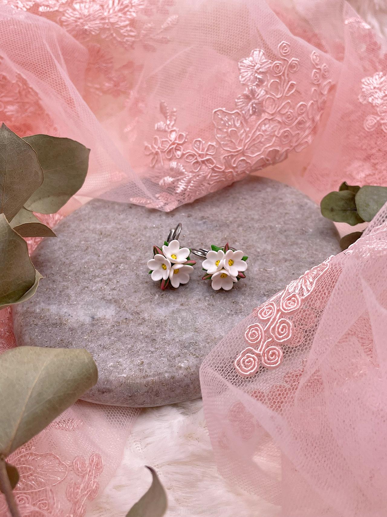 Náušnice květinkové-chirurgická ocel