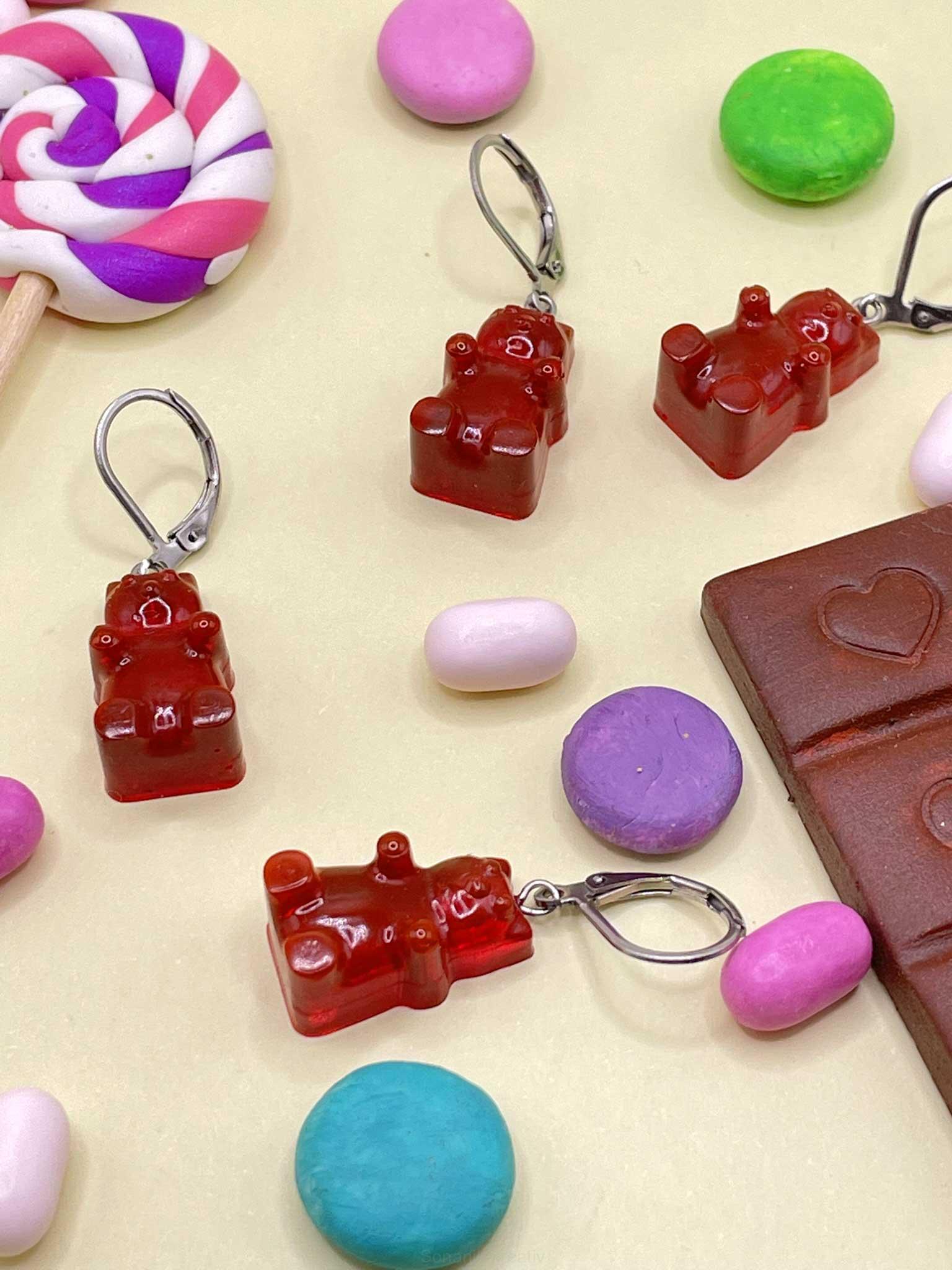 Náušnice medvídci visací