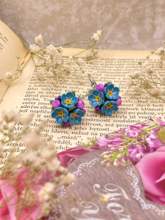 Náušnice Pomněnky kytička