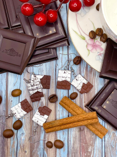 Náušnice Čokoláda