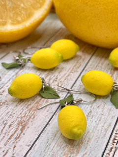 Náušnice malé citrony visací