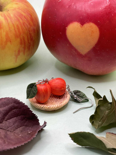 Náušnice Jablka červená