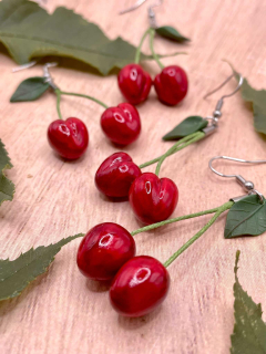 Náušnice visací třešně 