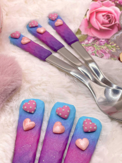 Zdobená lžička se srdíčky