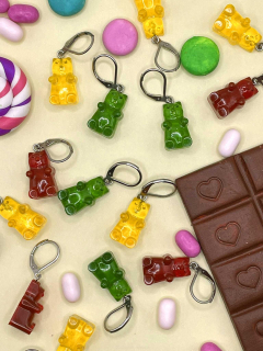 Náušnice medvídci visací