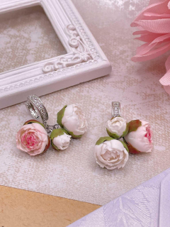 Náušnice Kytka pivoněk