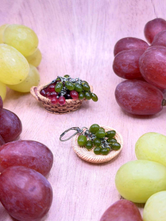 Náušnice Hrozny bílé