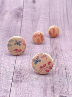 Sada náušnic květy pecky/napichovací