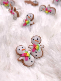 Náušnice sněhuláci pecky/napichovací