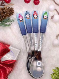 Zdobená lžička s tučňákem