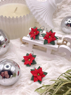 Náušnice Vánoční hvězdy visací