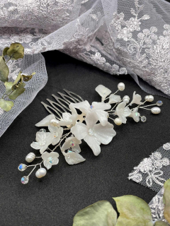 Zdobený hřebínek Ledové květy