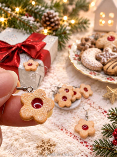 Náušnice Linecké květy visací