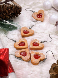 Náušnice Linecké srdce visací