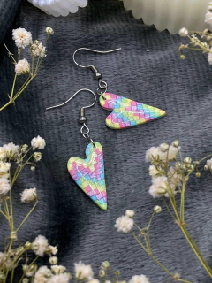 Náušnice Nepravidelné srdce visací