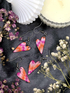 Náušnice Nepravidelné srdce visací